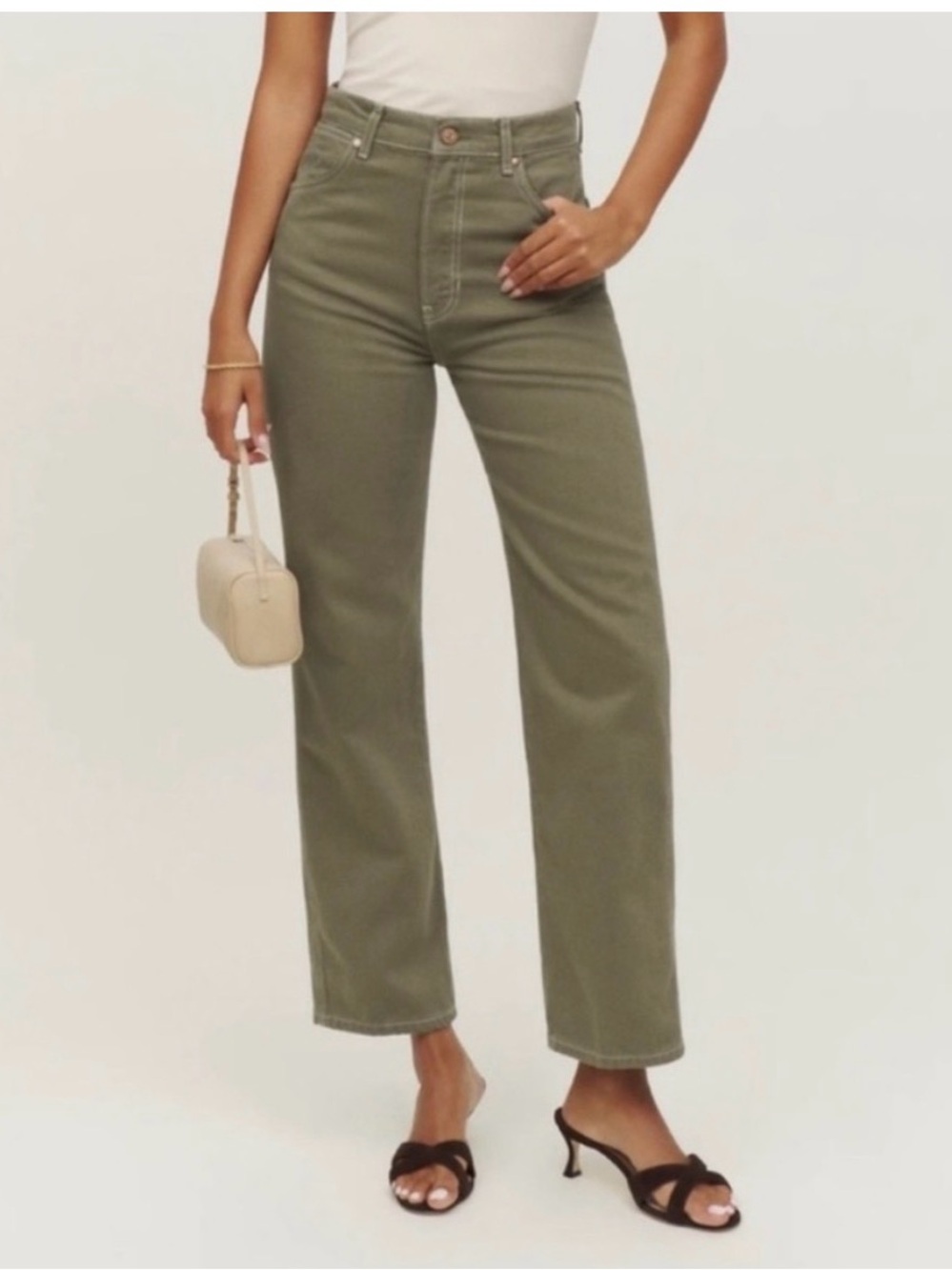 Reformation Olive Straight-Leg Jeans